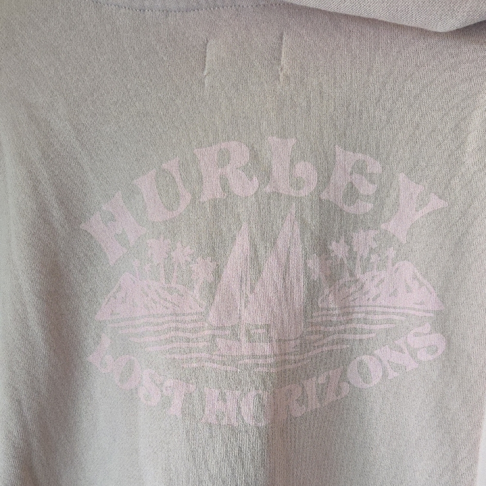 Hurley Light Pink Lost Horizon Graphic Hoodie Sz L NWT Soft Cotton Blend Comfy - Picture 7 of 13